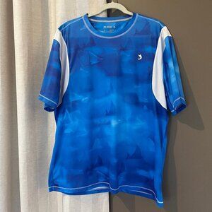 Reel Legends Freeline, Performance Blue Manta Ray print, Size Large